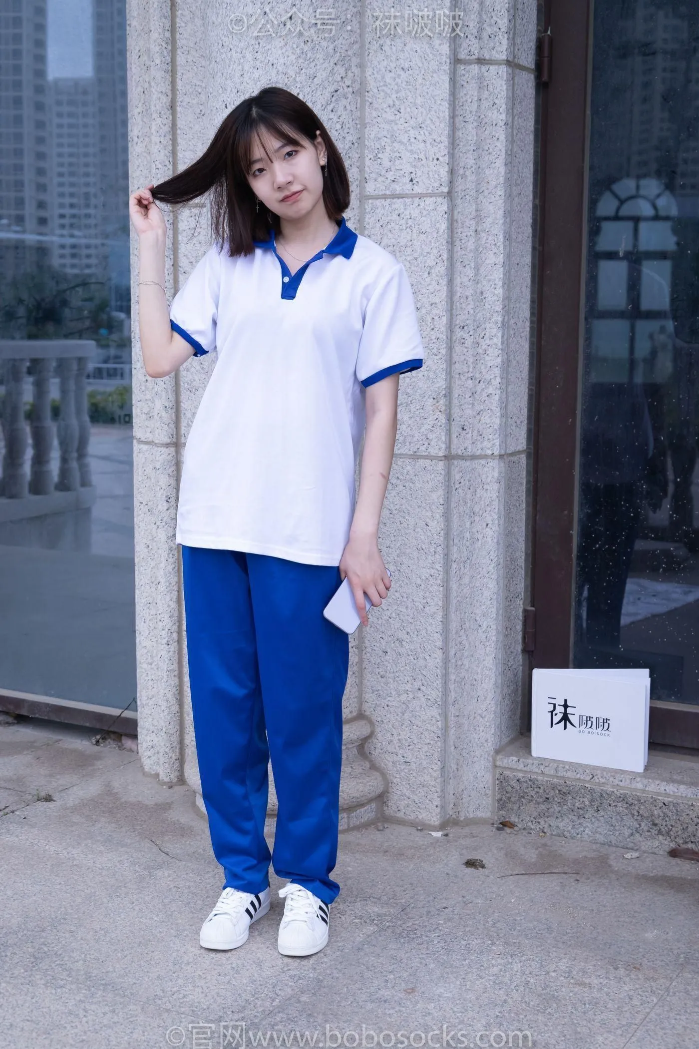 [BoBoSocks袜啵啵]NO.022 小甜豆-校服、贝壳头、白棉袜、肉丝 [140P]插图7